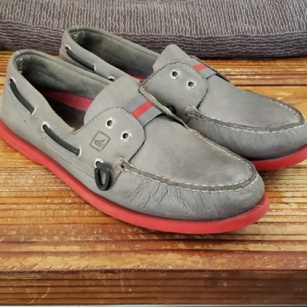 Grey Sperry Top Siders